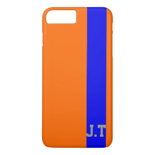 Funda Para iPhone 8 Plus/7 Plus Deportivo de Monograma Azul y naranja