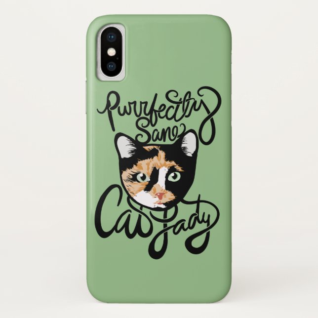 Funda De Case-Mate Para iPhone Depuradamente Sane Cat Lady (Reverso)