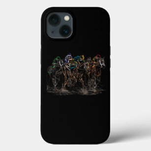Funda Para iPhone 13 Derby Horse Carreras Hípica Caballo Amantes E