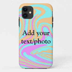 Funda Para iPhone 11 Derrame de acrílico simple mármol agregue su texto