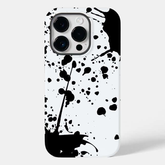 Funda De Case-Mate Para iPhone Derrame de tinta negra (Reverso )