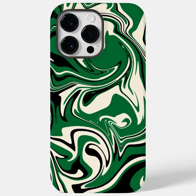 Funda De Case-Mate Para iPhone Derrame - Verde, Crema y Negro (Reverso )