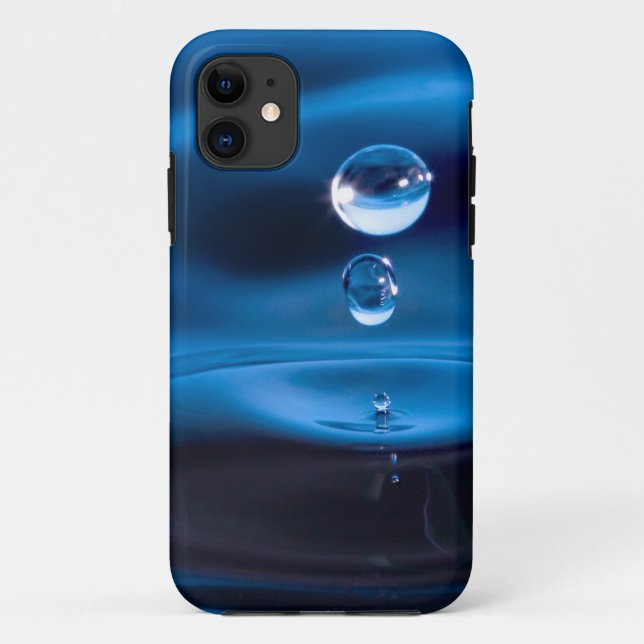 Funda De Case-Mate Para iPhone Descensos del agua azul (Reverso)