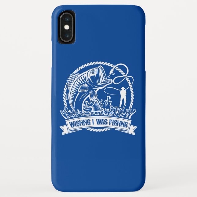 Funda De Case-Mate Para iPhone Desearía Estar Pescando (Reverso)