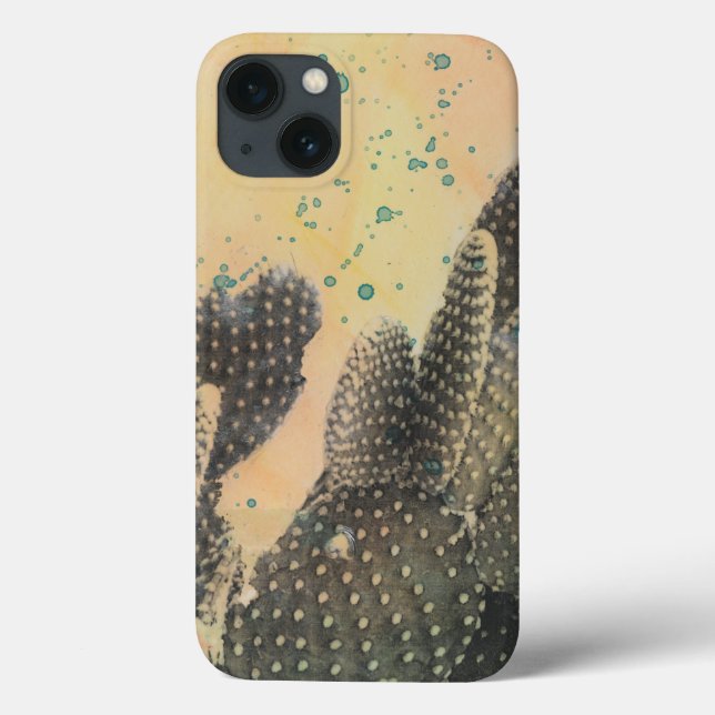 Funda De Case-Mate Para iPhone Desert Cactus | Placa verde (Reverso)
