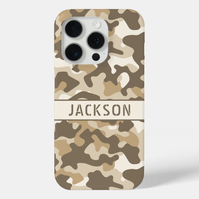 Funda De Case-Mate Para iPhone Desert Camouflage Personalized (Reverso )