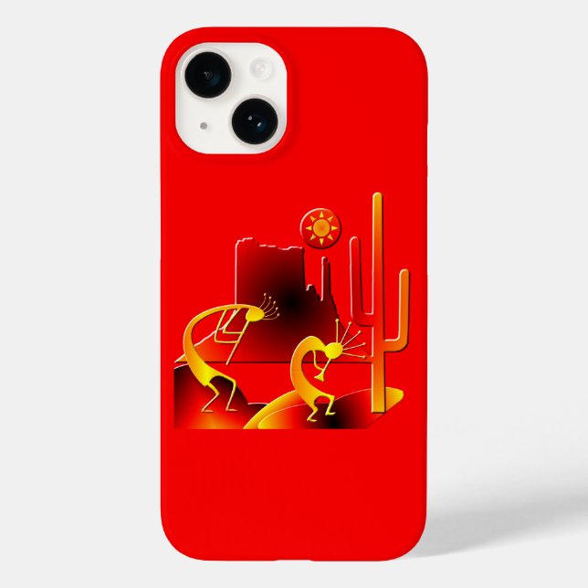Funda De Case-Mate Para iPhone Desert Kokopelli (Reverso )
