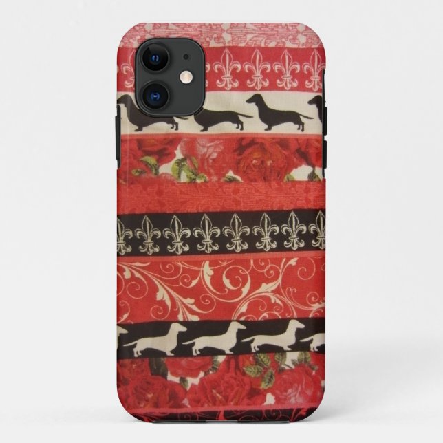 Funda De Case-Mate Para iPhone Desfile de Dachshund (Reverso)