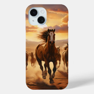Funda Para iPhone 15 Desierto de caballos salvajes