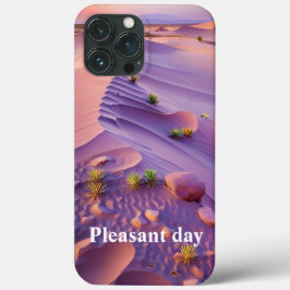 Funda Para iPhone 13 Pro Max Desierto personalizado Pastel con monograma de pla