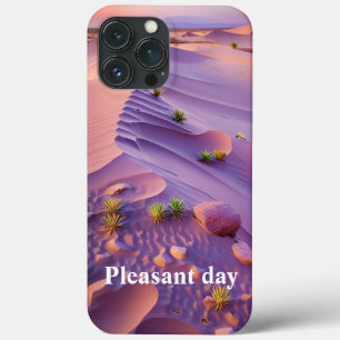 Funda Para iPhone 13 Pro Max Desierto personalizado Pastel con monograma de pla