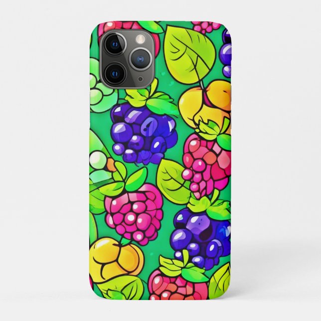 Funda De Case-Mate Para iPhone Deslumbramiento de Berry de verano (Reverso)
