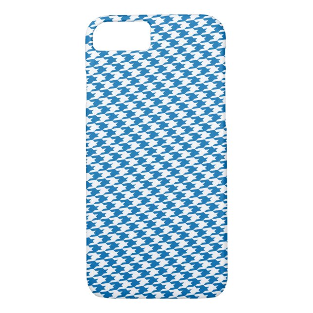 Funda De Case-Mate Para iPhone Deslumbrante Blue Houndstoth Pattern iPhone 7 Fund (Reverso)