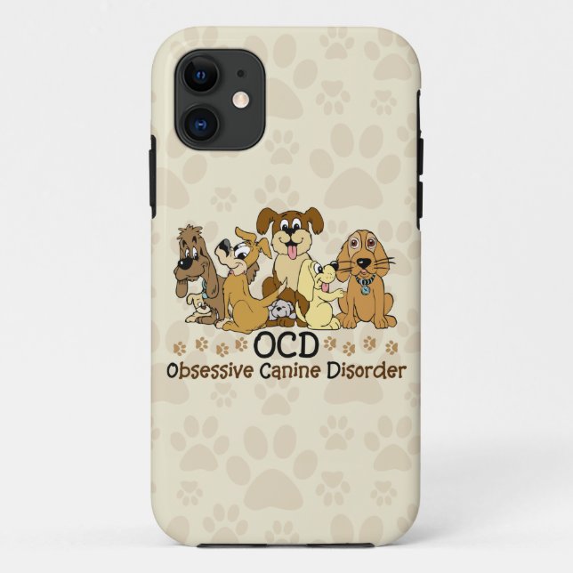 Funda De Case-Mate Para iPhone Desorden canino obsesivo de OCD (Reverso)