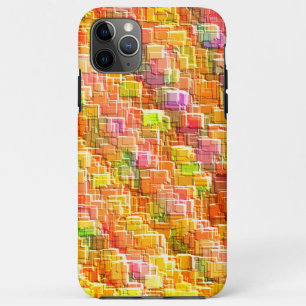 Funda Para iPhone 11 Pro Max Desorden exagerado de los derrocados cuadrados gra