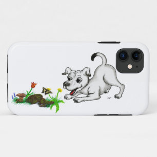 Funda Para iPhone 11 Despertar de primavera, cachorro con flores y mari