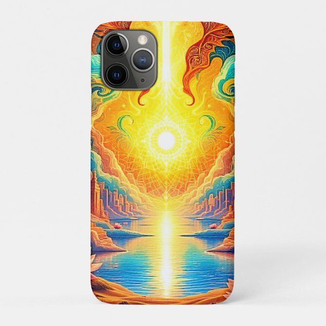 Funda De Case-Mate Para iPhone Despertar una ciudad de luz divina (Reverso)