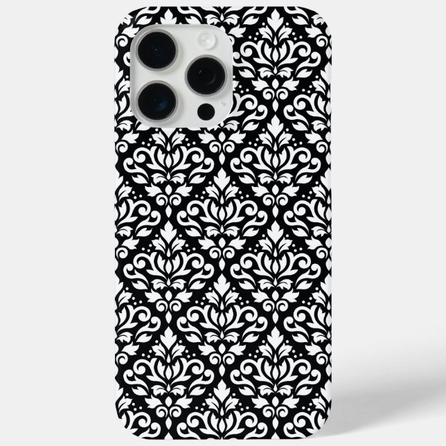 Funda De Case-Mate Para iPhone Desplazar la máscara blanca sobre el patrón negro (Reverso )
