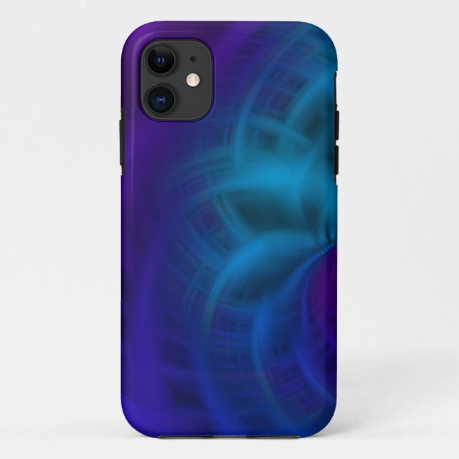 Funda De Case-Mate Para iPhone Desprestigio azul y púrpura (Reverso)