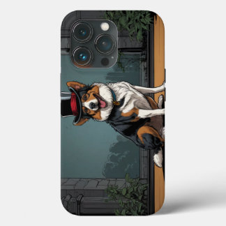 Funda Para iPhone 13 Pro Dessin chien berger australien dans une rue