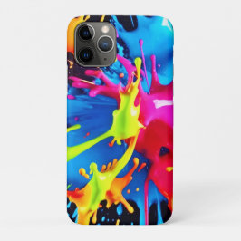 Funda Para iPhone 11 Pro Destellos de neón brillantes en arte abstracto