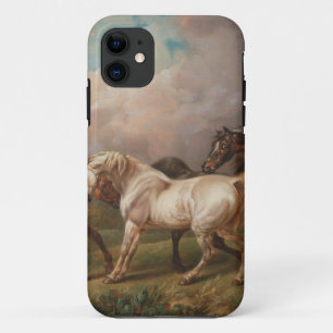 Funda Para iPhone 11 Destino de los caballos del aceite de la pintura