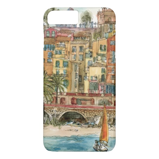 Funda De Case-Mate Para iPhone Destinos | Playa y edificios acuáticos (Reverso)