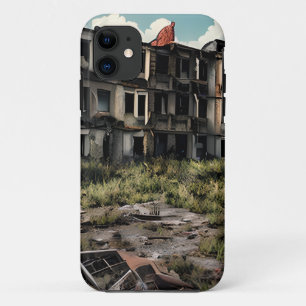Funda Para iPhone 11 Destrucción postapocalíptica   Edificios abandonad