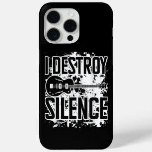 Funda Para iPhone 15 Pro Max Destruyo Silence Bass Player Funny Guitar Music E