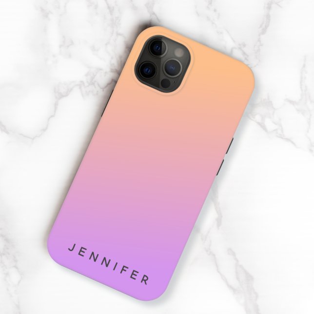 Funda De Case-Mate Para iPhone Desvanecimiento de degradado moderno | Naranja Pur (Subido por el creador)