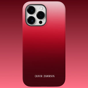 Funda Para iPhone 14 Pro Max De Case-Mate Desvanecimiento minimalista de tonos rojos puros c