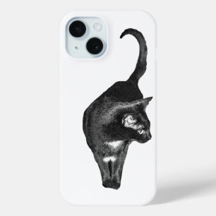 Funda Para iPhone 15 Detalle de gato texturizado