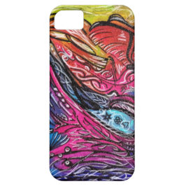 Funda Para iPhone 11 detalles blancos y negros en fondo multicolor