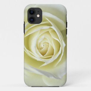 Funda Para iPhone 11 detalles de cerca de rosa blanca