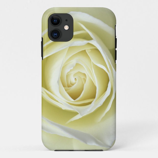 Funda De Case-Mate Para iPhone detalles de cerca de rosa blanca (Reverso)
