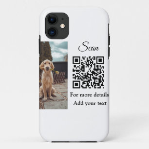 Funda Para iPhone 11 Detalles sencillos del nombre del animal código QR
