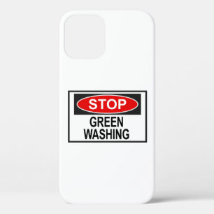 Funda Para iPhone 12 Detener el Rótulo de lavado de efecto invernadero