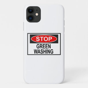Funda Para iPhone 11 Detener el Rótulo de lavado de efecto invernadero