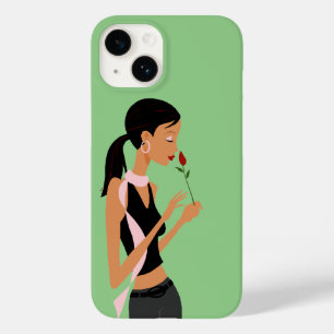 Funda Para iPhone 14 De Case-Mate Detener y oler el estuche de teléfono de los Rosas