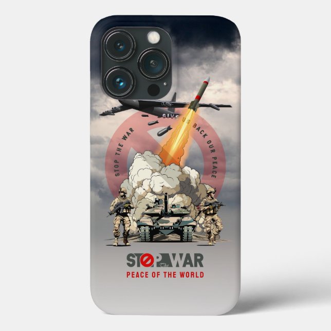 Funda De Case-Mate Para iPhone Detengan la Guerra | (Reverso )