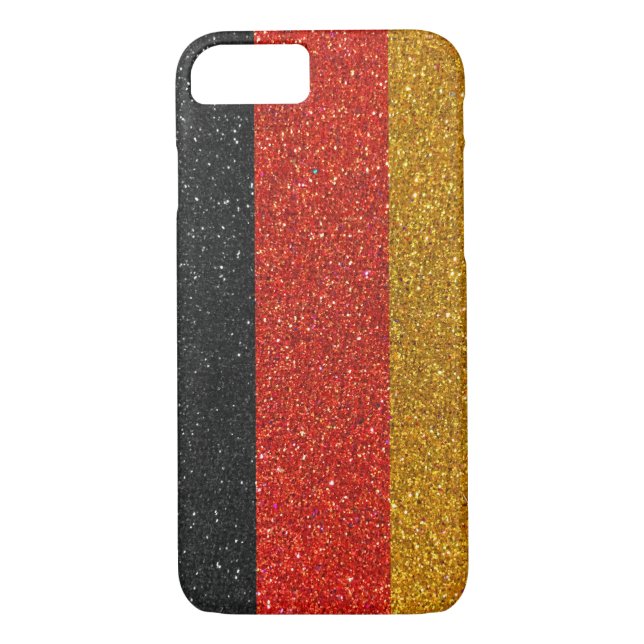 Funda De Case-Mate Para iPhone Deutschland Alemania Bandera alemana Purpurina de  (Reverso)