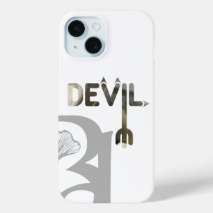 Funda Para iPhone 15 DEVIL iPhone Cases Tendencia Resumen Blanco Negro