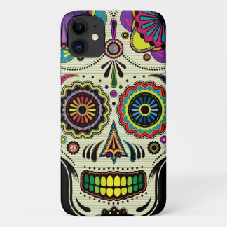 Funda Para iPhone 11 Día azteca del arte del cráneo del azúcar de los