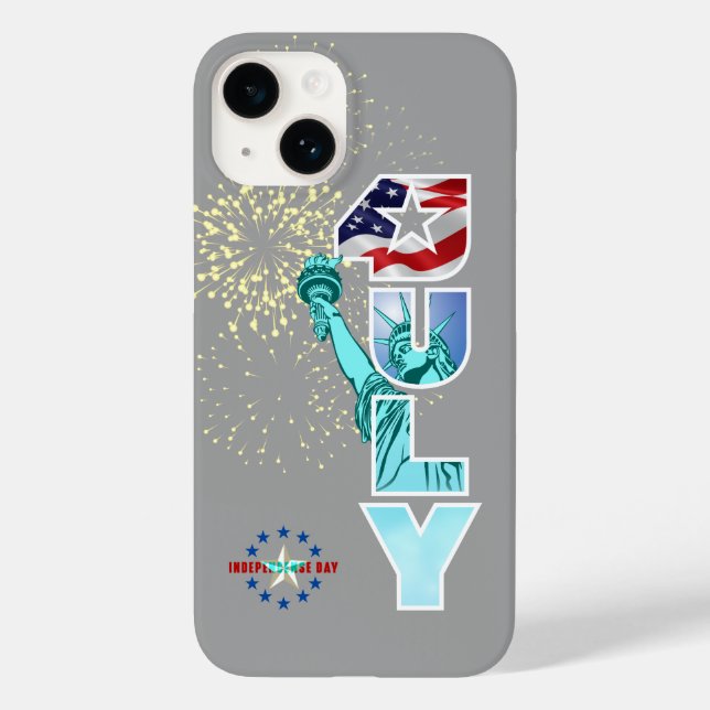 Funda De Case-Mate Para iPhone Día de la Independencia (Reverso )