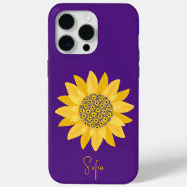 Funda Para iPhone 15 Pro Max Día de la madre con flor de girasol amarillo lindo