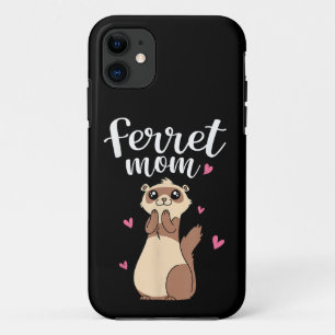 Funda Para iPhone 11 Día de la Madre Mujeres Lindas Comadreja Hurón Mam