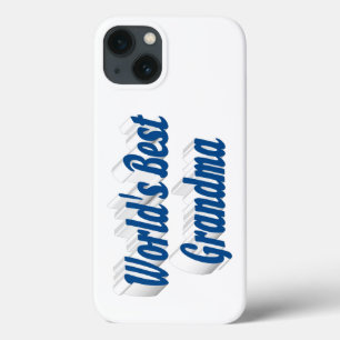Funda Para iPhone 13 Día de las Madres tipografía de abuela azul marino