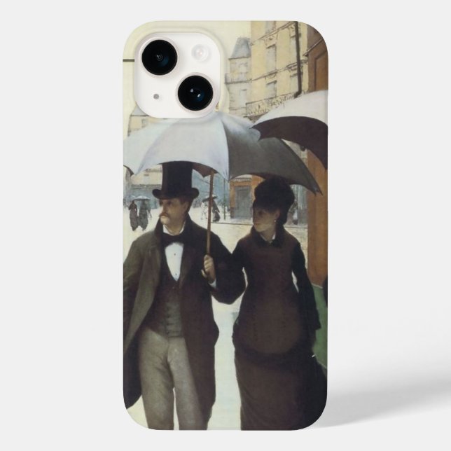 Funda De Case-Mate Para iPhone Día de lluvias en las calles de París (Reverso )