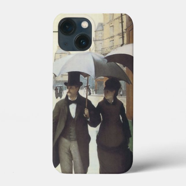 Funda De Case-Mate Para iPhone Día de lluvias en las calles de París (Reverso )