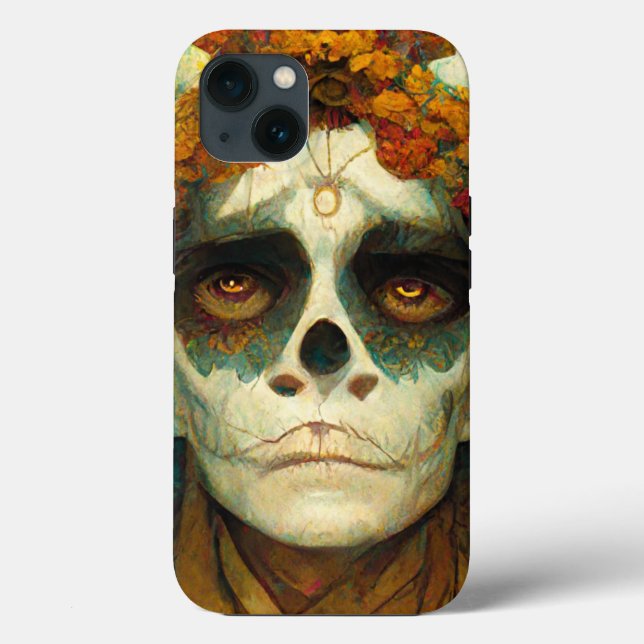 Funda De Case-Mate Para iPhone Día De Los Muertos 2 Cráneo De Fantasía (Reverso )